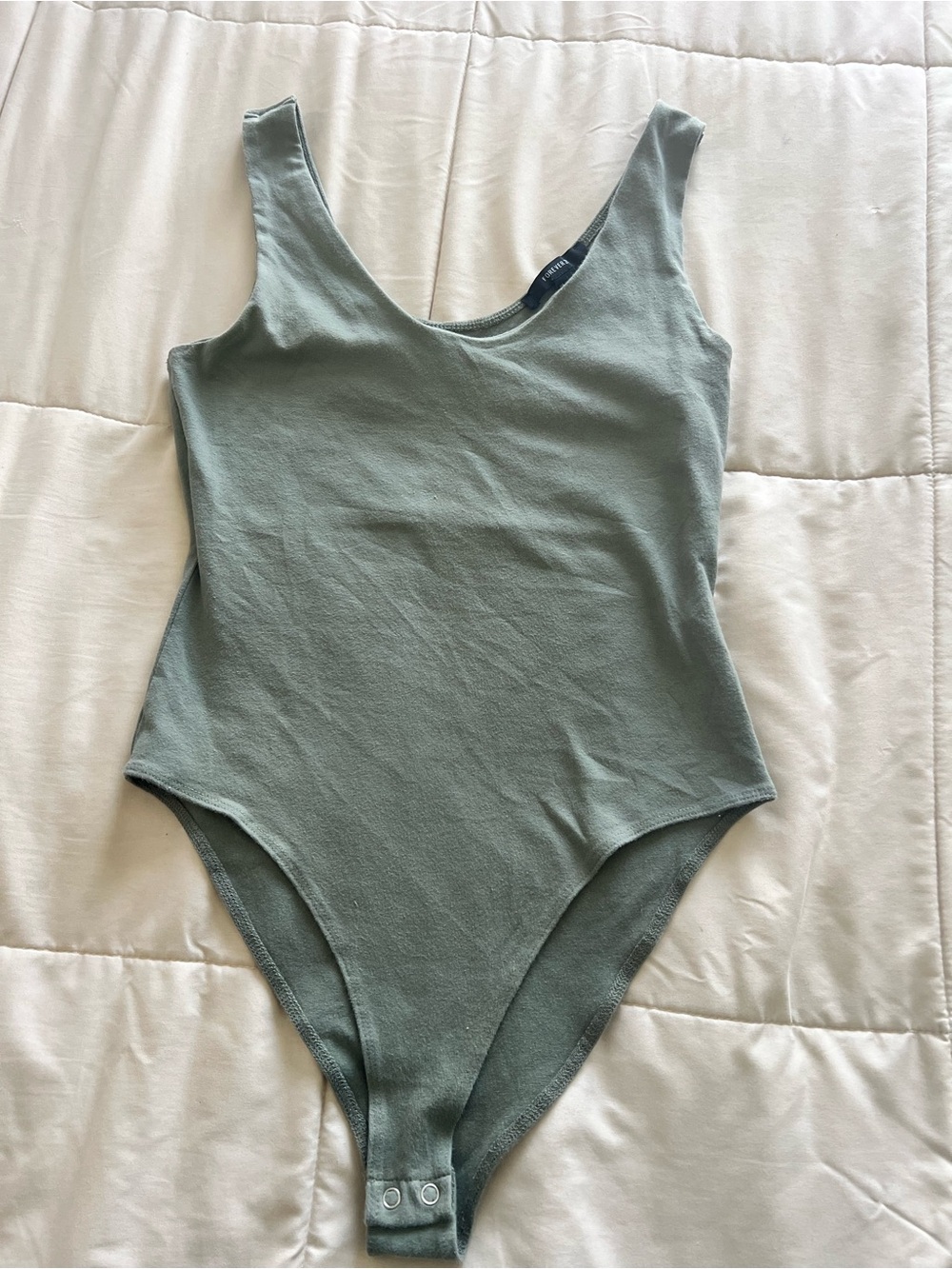 Forever 21 Sage Green Kids Tank One-Piece Bodysuit